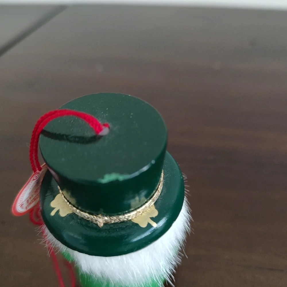 Vintage Steinbach Christmas Ornament Lucky Leprechaun German Wood